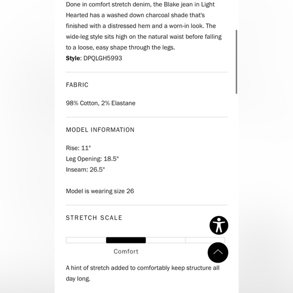 The Blake Joe’s Jeans in Black Cat Wash. Size 31. Premium Denim - Picture 3 of 3